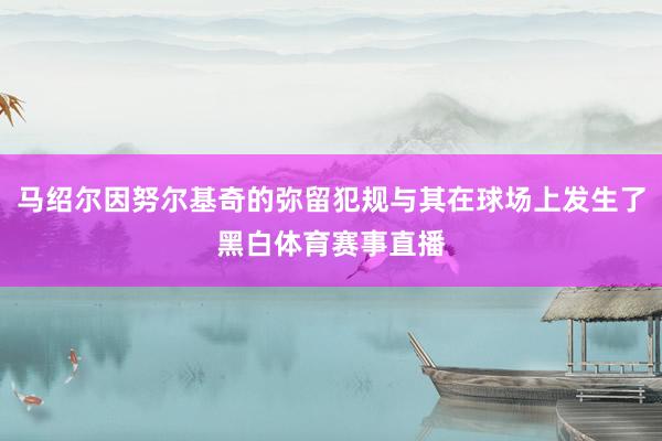 马绍尔因努尔基奇的弥留犯规与其在球场上发生了黑白体育赛事直播